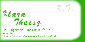 klara theisz business card